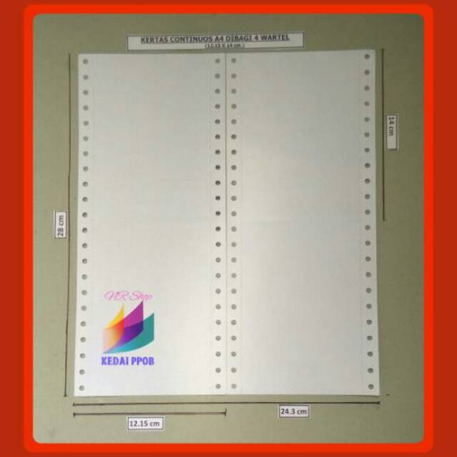 Kertas Continuous Dibagi 4 Wartel Polos 1 Ply Eceran Lebih Shopee Indonesia