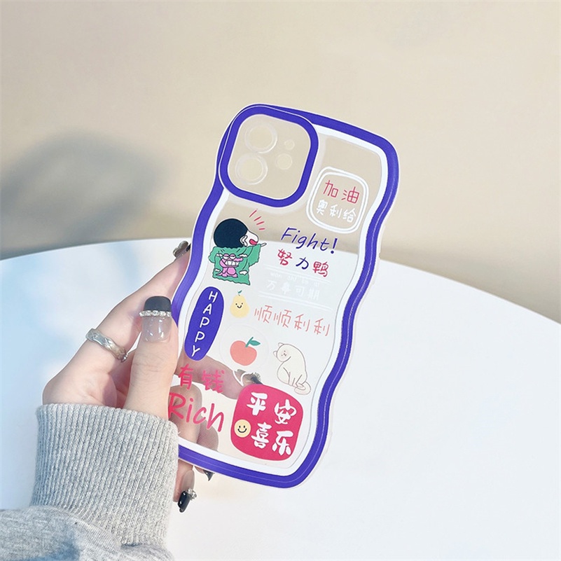 Soft Case Silikon Transparan Motif Kartun Anime Untuk iPhone 13 12 11 Pro Max X Xr Xs Max SE 8 7 6 6s Plus