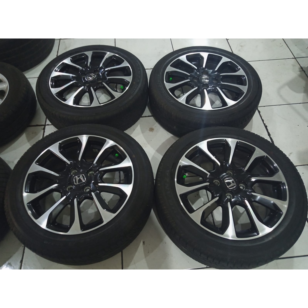 Velg Mobil Bekas Oem New Jazz Rs Ring 16 pcd 4x100 + Ban Bridgestone 185 55 R16