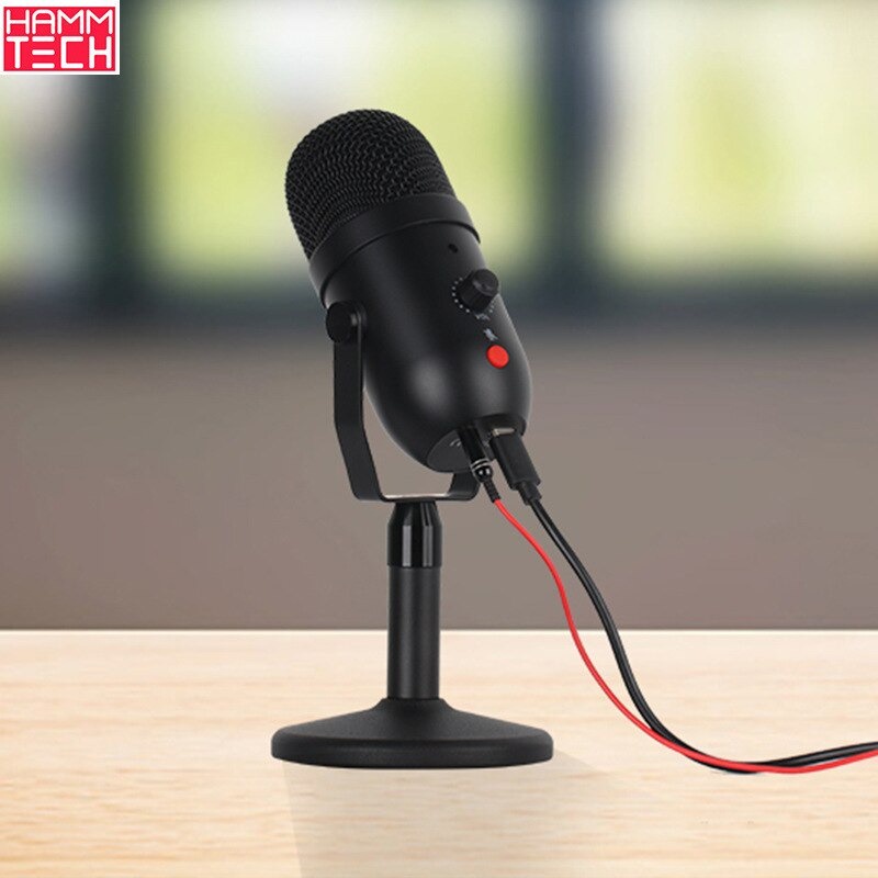 JIANSU Microphone Condenser USB Mikrofon Studio with Stand - YJ71