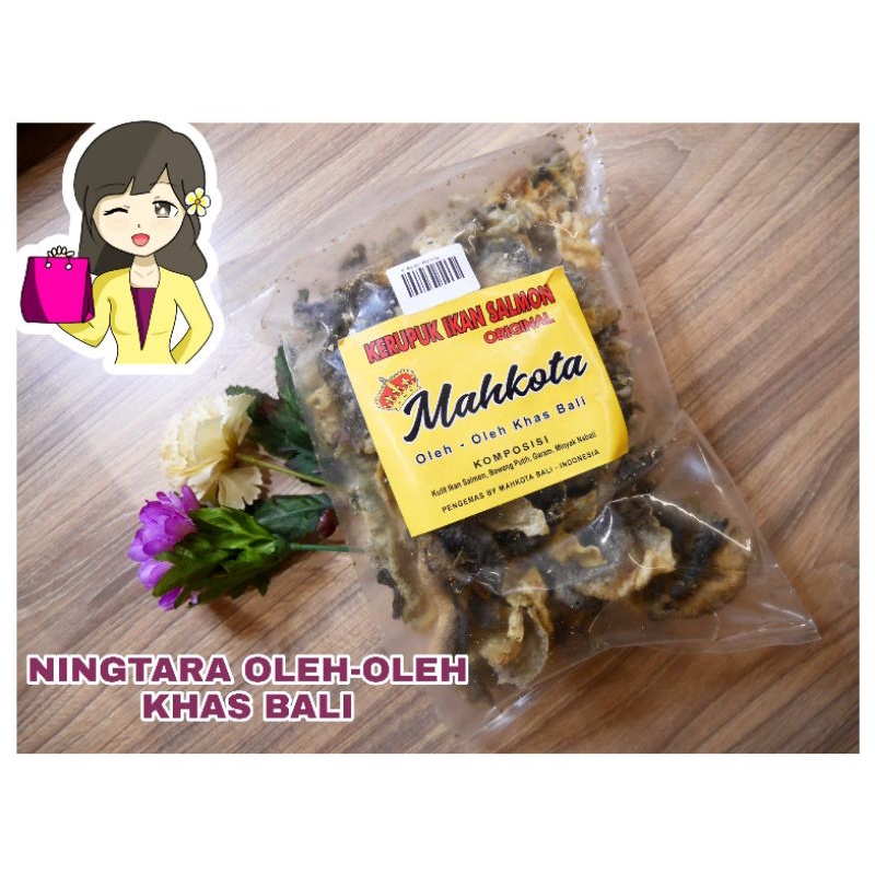 

KERUPUK KULIT IKAN SALMON MAHKOTA ORIGINAL KHAS BALI 150 GRAM