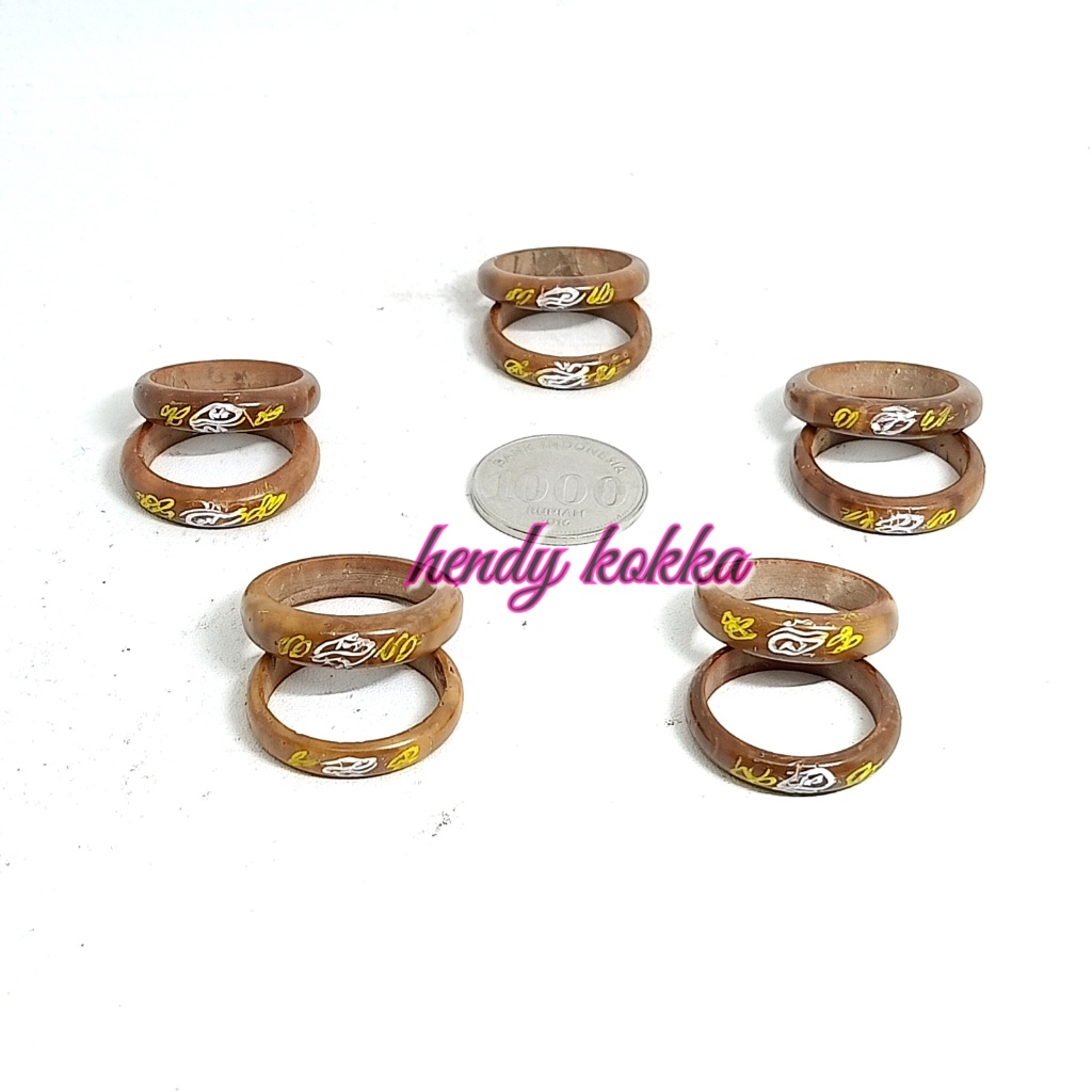 GROSIR 10pcs cincin kokka kaukah kaoka Ukir CKT