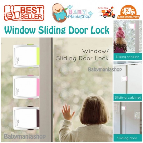 Pengaman Jendela Pintu Geser Window Sliding Door Lock Baby Safe Baby Safety Keamanan Bayi Jendela Lemari Apartemen Pelindung Bayi Babymaniashop