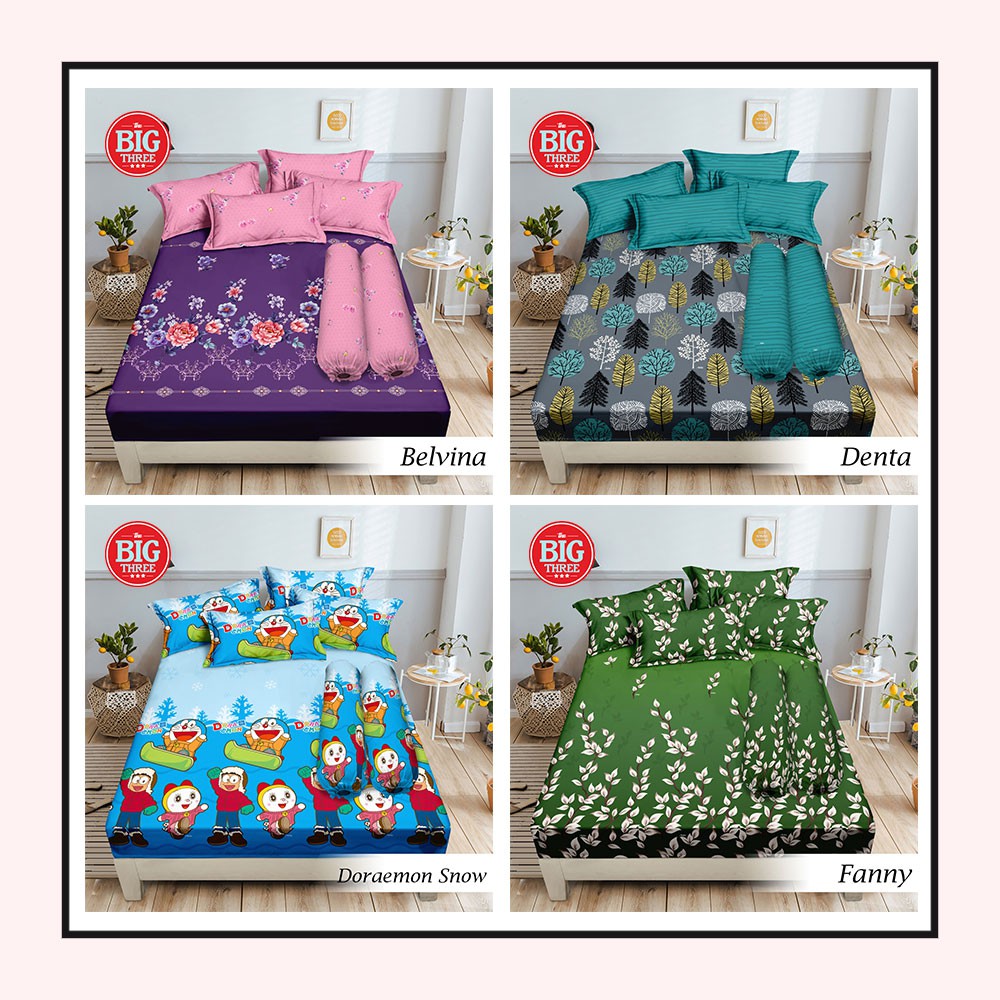 ALOHA Sprei 180x200 / 160x200 Azela Davina Hillary Meriska Norin Pineapple hinata Marco Laura Berlin Denta Torino Viore  - King 180 160 SP