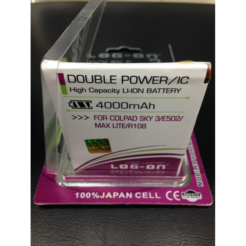 [termurah] Baterai Coolpad Sky 3 E502 / Coolpad Max Lite R108 4000mah DoublePowe