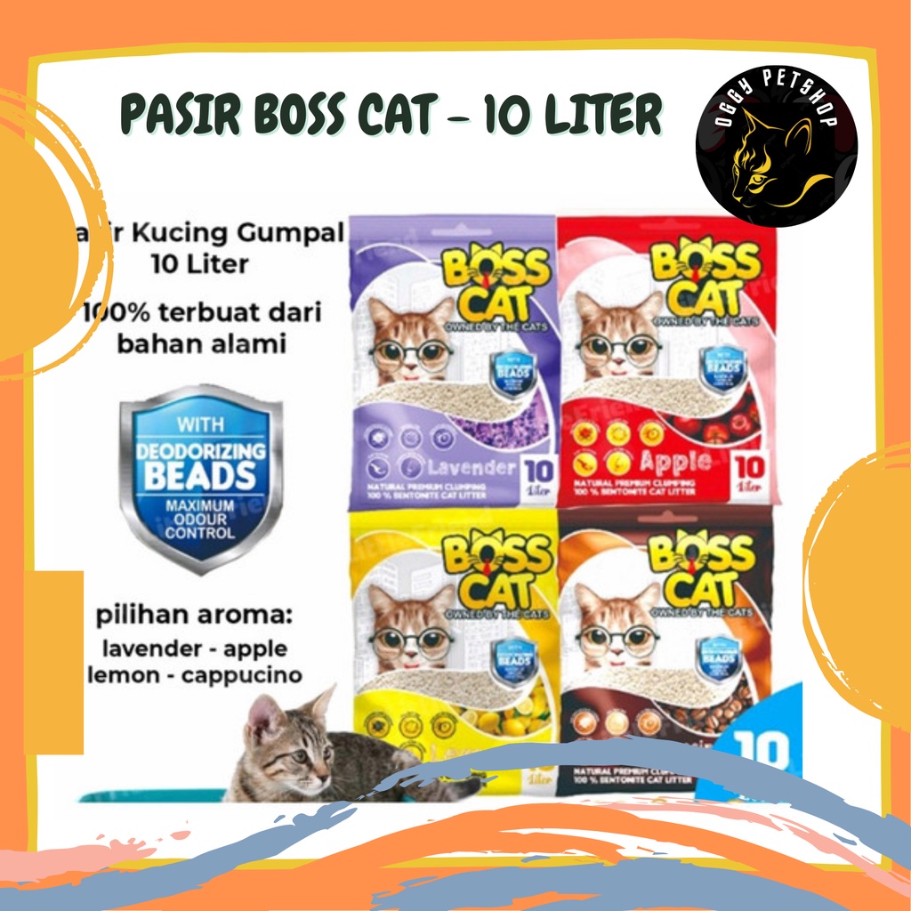 [10 LITER] PASIR BOSSCAT SETARA PAWSITIVE Pasir Kucing Wangi Gumpal