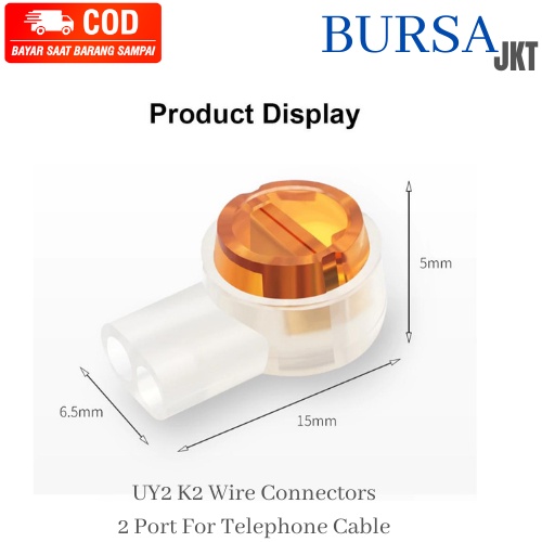 KONKETOR K2 WIRE CONNECTOR 2 PORT ALAT BANTU SAMBUNG KOMPUTER TELEPON