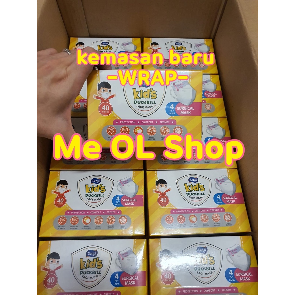 MASKER SENSI DUCKBILL KIDS SENSI DUCKBILL ANAK isi 40 Pcs/Box Original dan Emboss