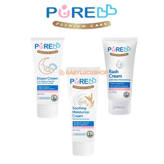 Pure BB Rash Cream Soothing Moisturizer Cream 100gr Pure bb Diaper Cream 100gr