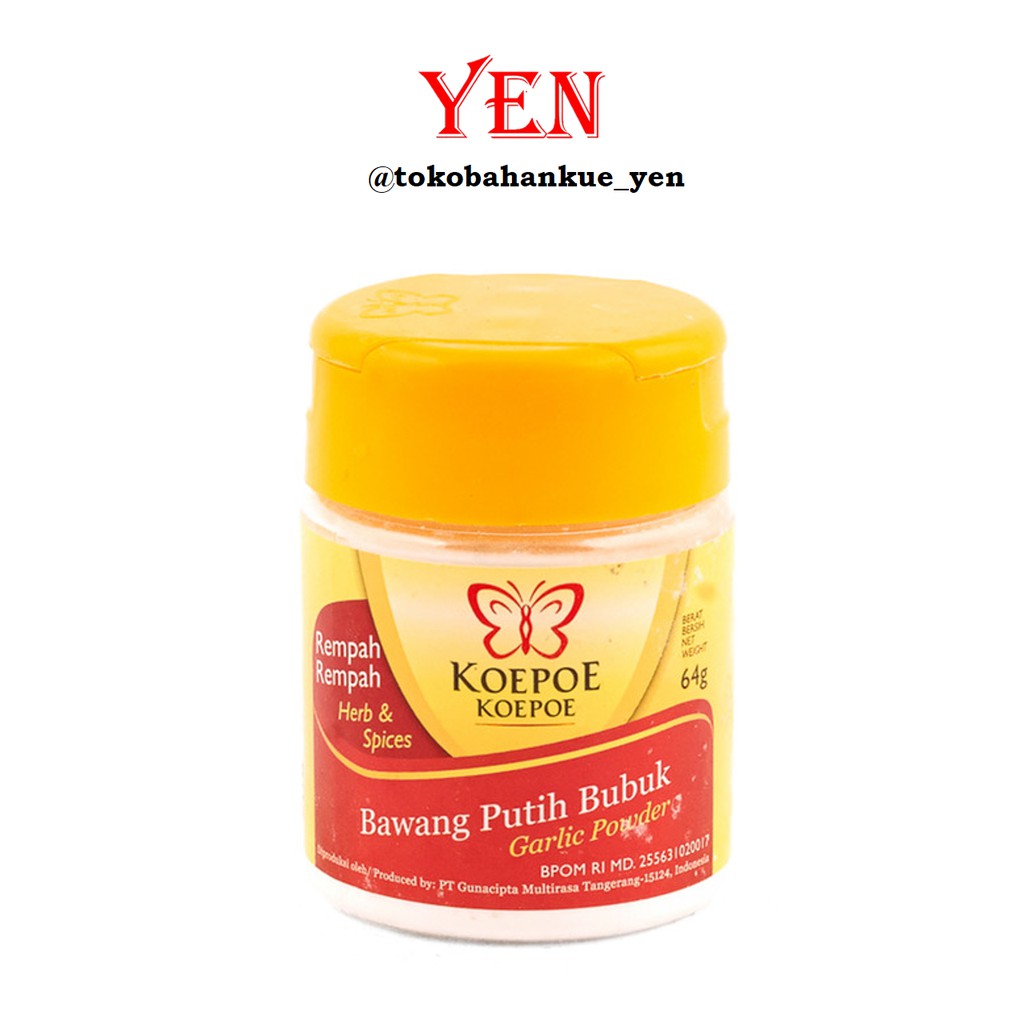 

Koepoe Koepoe (kupu Kupu) Bawang Putih Bubuk / Garlic Powder 64 gr