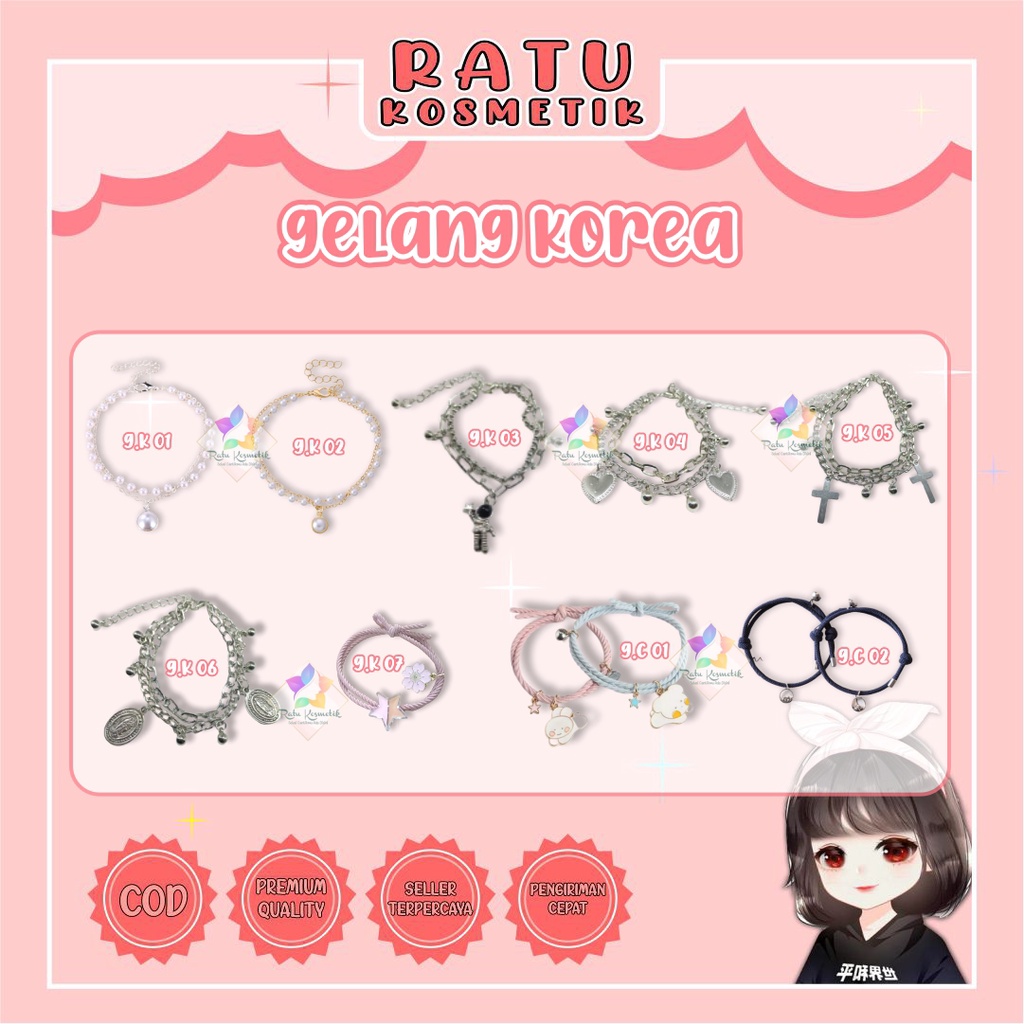 ❤ RATU ❤ Gelang impor model korea kualitas bagus | aksesoris real picture | accessories titanium | accessories couple