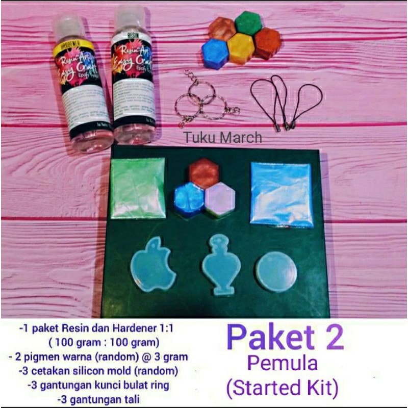 resin art easy craft resin epoxy paket pemula 2