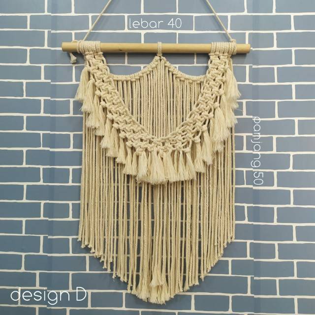 Hiasan dinding macrame makrame wall hanging tali rajut