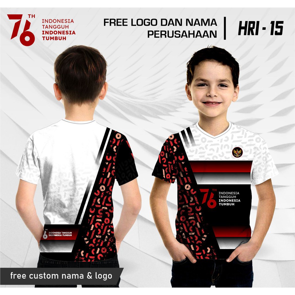 Kaos Jersey Anak HUT RI ke 76 HRI-15