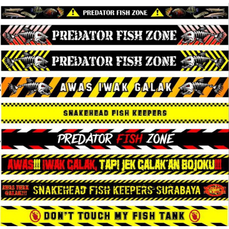 Stiker list aquarium desain suka suka