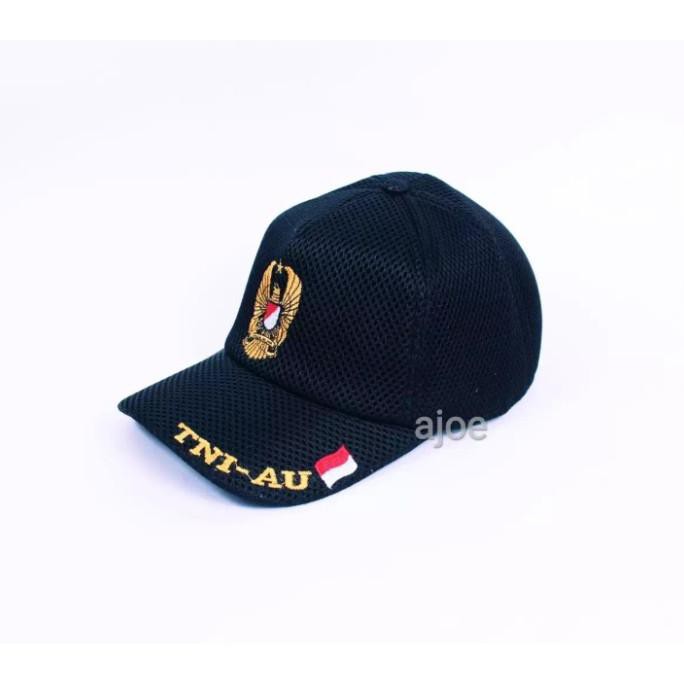 Sale Topi Duoblemess Bordir Motif Tni-Au / Topi Jaring Bordir Tni-Au Terlaris
