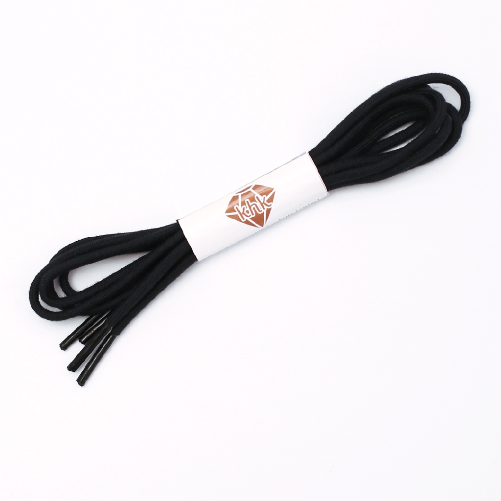 Khakikakiku Rounded Shoelaces Black