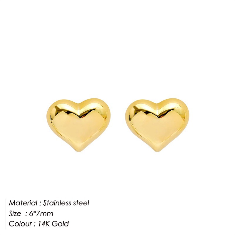 Anting AT234 Love Stainless 316L anti Karat Tahan karat ,Simpel minimalis Unik Lucu Keren Fashion Wanita Elegant / BS / DELUNA