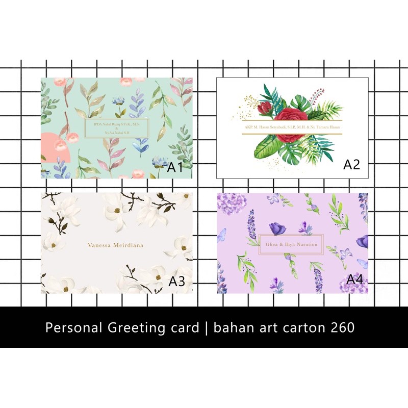 

Kartu ucapan/personalized card postcard