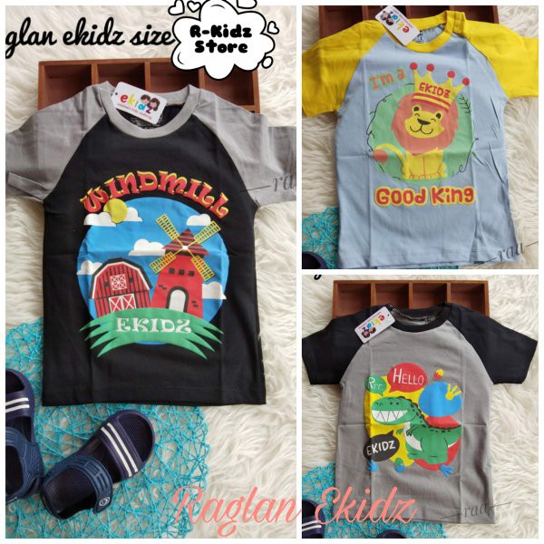 baju-kaos raglan ekidz anak laki-laki 1-8th