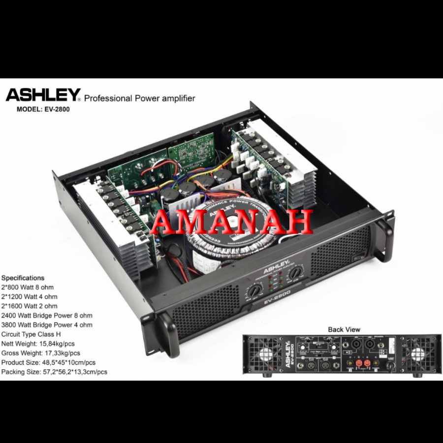 AMPLI POWER ASHLEY EV2800 ORIGINAL POWER ASHLEY EV2800 ASHLEY EV 2800 KELAS H