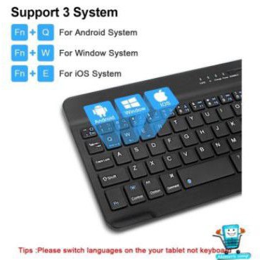 Keyboard Bluetooth 10 Inch 3 in 1 Wireless Bluetooth Keyboard Mouse Set Lightweight Portable For iPad Samsung Xiaomi Phone