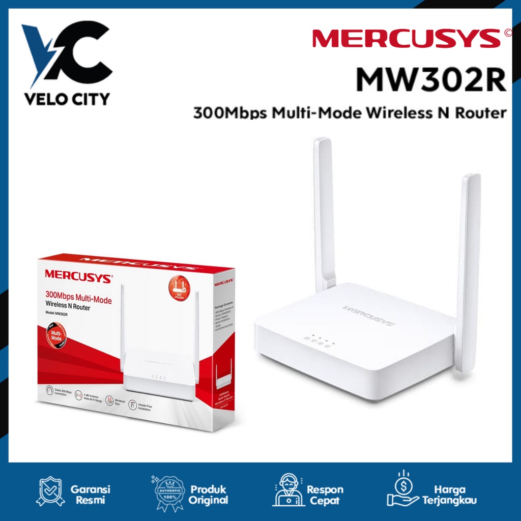 Mercusys MW302R 300Mbps Multi-Mode Wireless N Router Garansi Resmi 1 Tahun