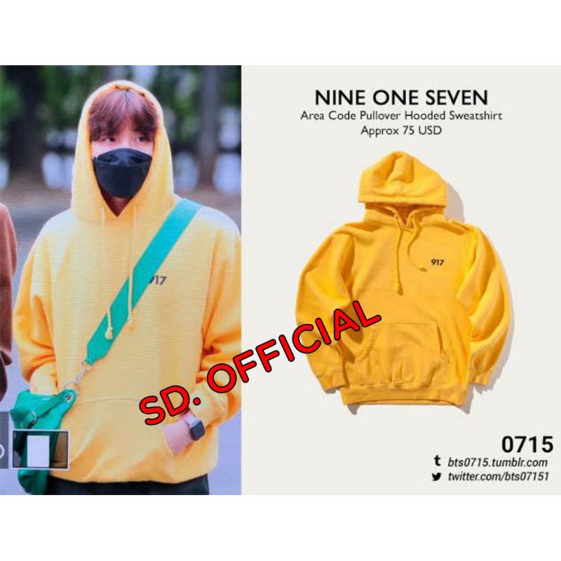 Jaket Hoodie Jumper BTS J-HOPE NINE ONE SEVEN