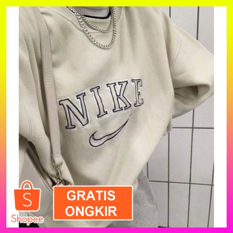 ( BORDIR ) CUSTOM BASIC SWEATER NIKE VINTAGE - BANYAK VARIAN M - XXL