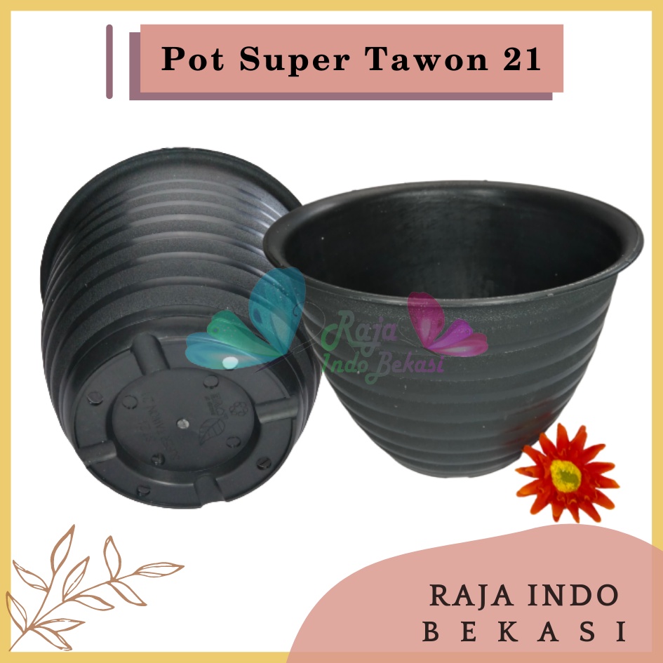 Pot Super Tawon 21 Cm Hitam By Garden Of Love Pot Tawon Putih Bkn Pot Tawon Pirus 18 20 24 25