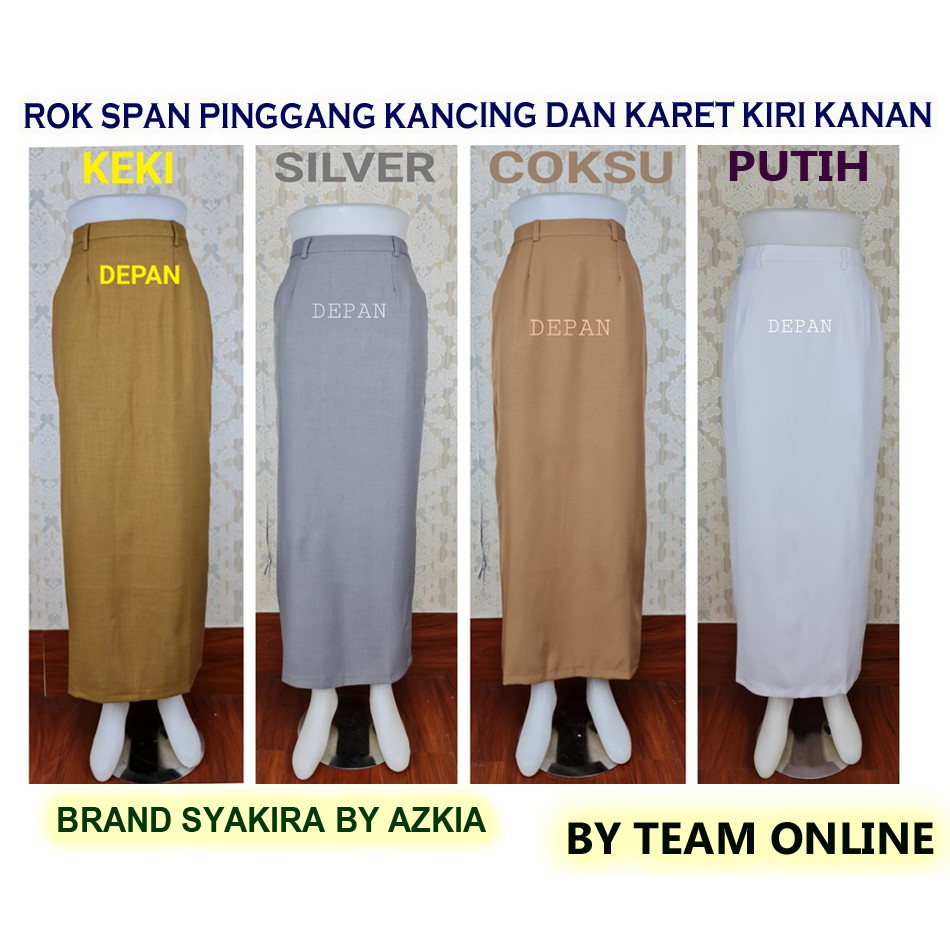 rok span ukuran 4L dan 5L-rok kerja-rok span syakira-rok polyester-rok kerja modis-rok kerja wanita