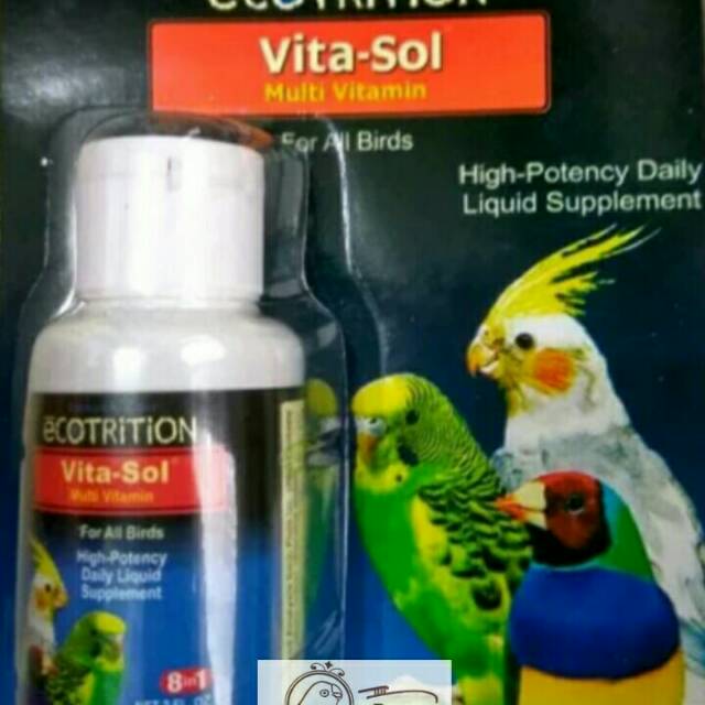 Vita Sol High Potency Liquid Supplement Vitamin Semua Jenis Burung
