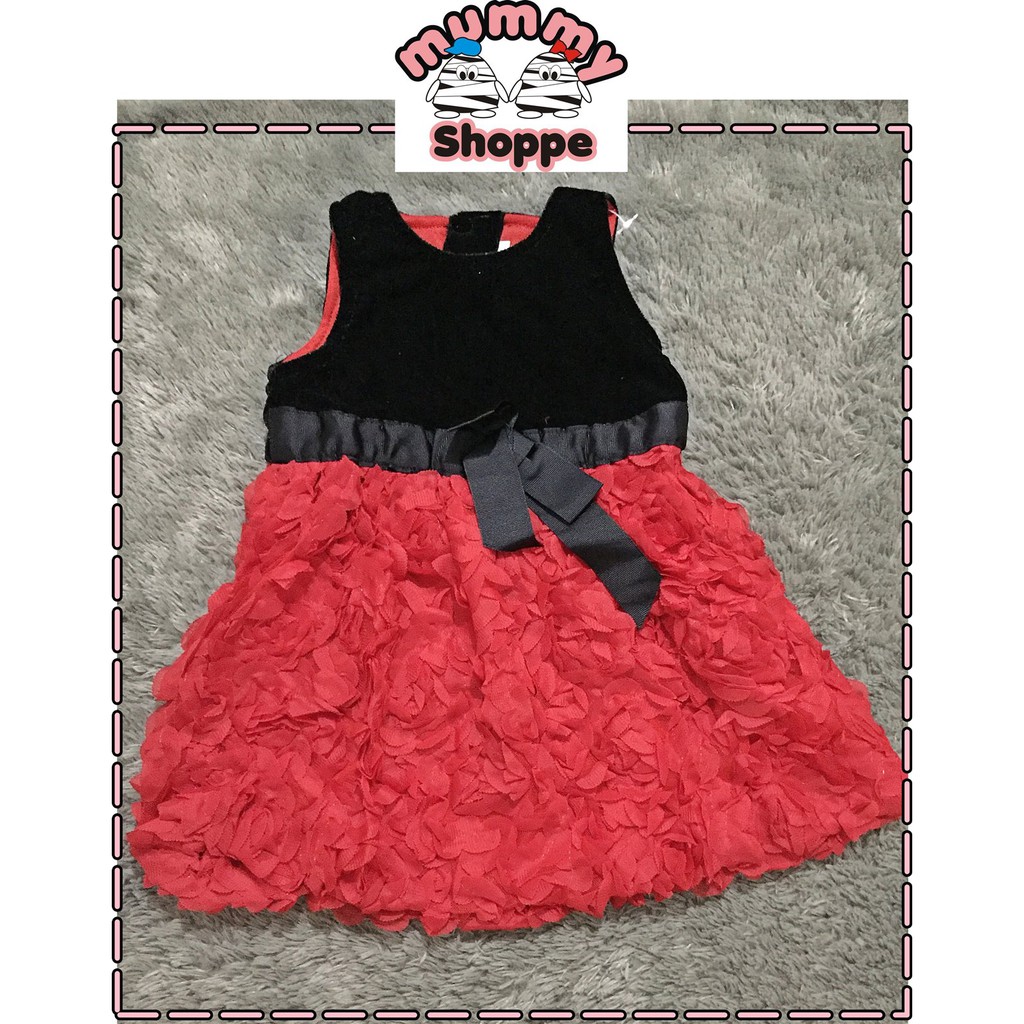 Dress Red Rose Dress anak perempuan