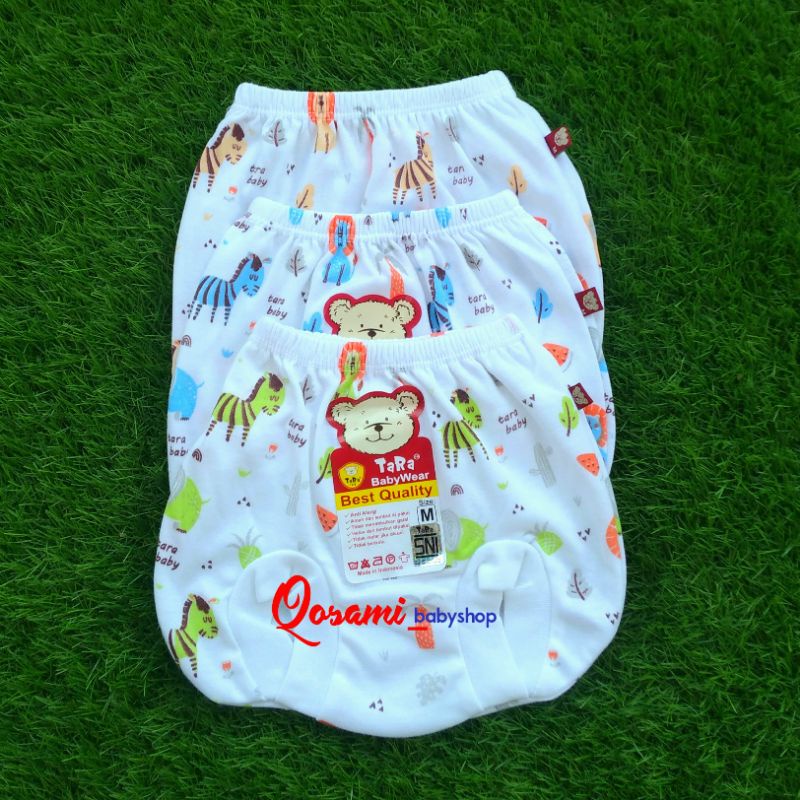 TARA 3 pcs Celana Bayi Pop Putih Motif Print SNI