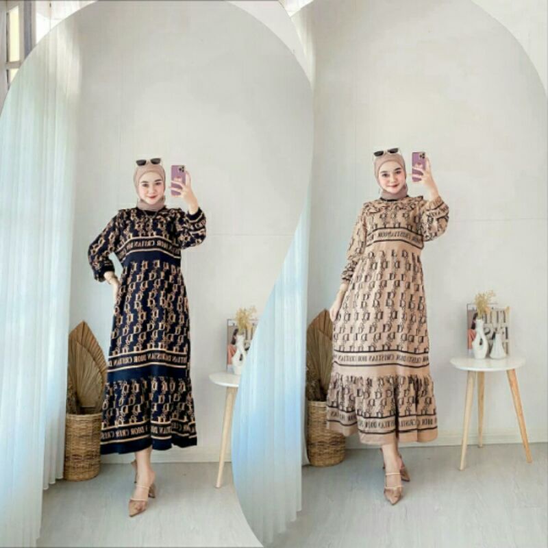 DIOR MIDI DRESS TERLARIS ~ MIDI DRESS BRAND DIOR