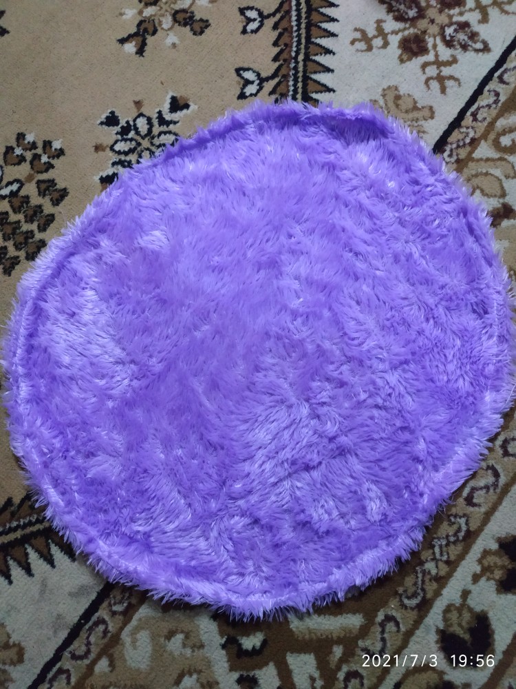 Pbc.taplak Bulat Bahan Bulu Rusfur D.50cm