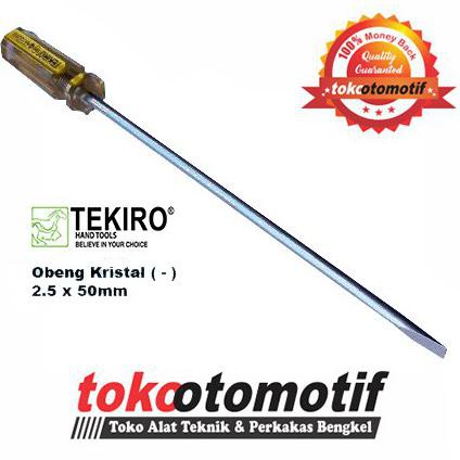 Obeng Kristal Min (-) 2.5 x 50 mm TEKIRO Japan | Obeng Minus Original