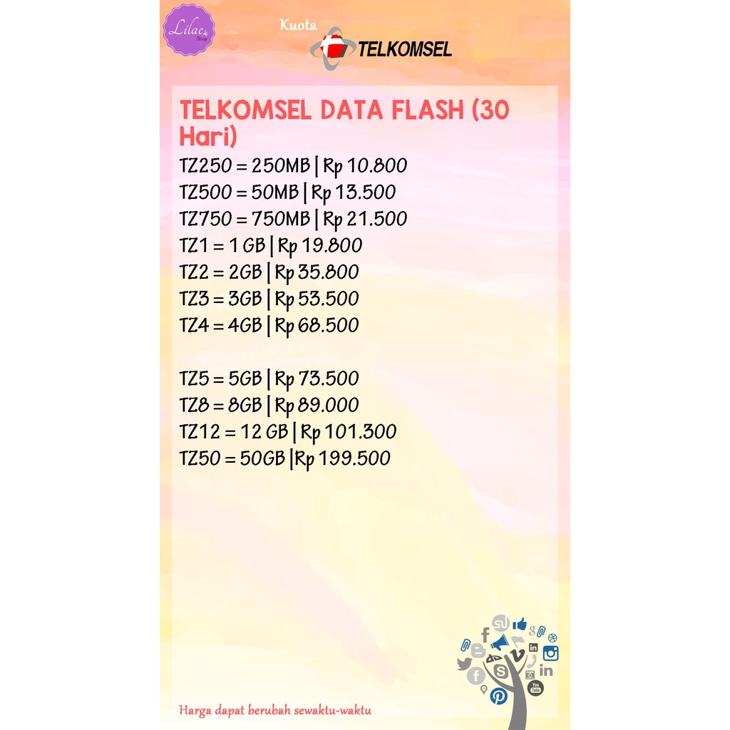 KUOTA TELKOMSEL DATA FLASH 30 HARI