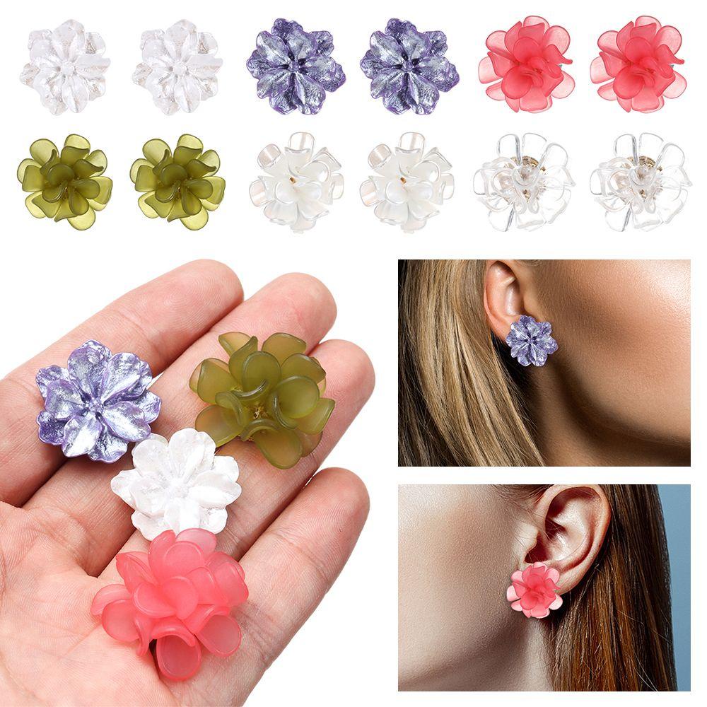 R-flower Flower Anting Kepribadian Trendi Paduan Stud