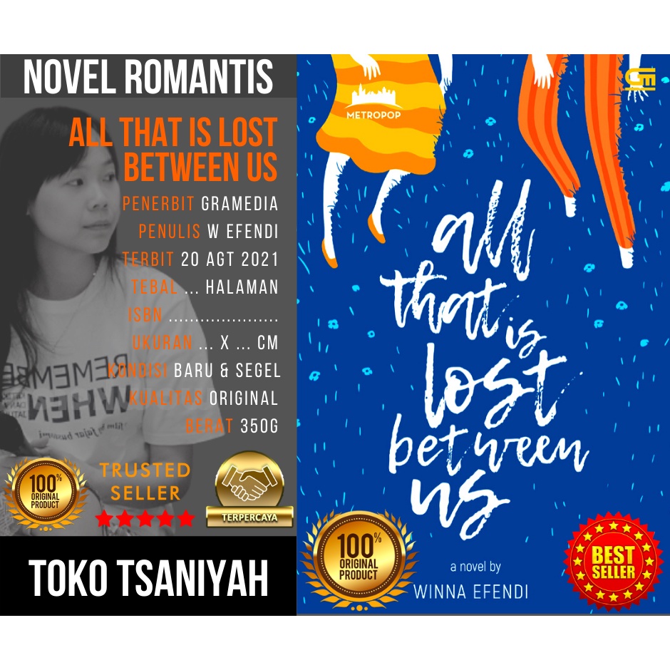 Novel Metropop All That Is Lost Between Us Winna Efendi Novel Romance Romantis Romansa Cinta Remaja