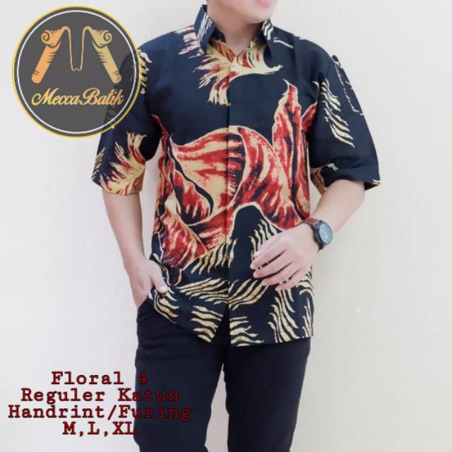Kemeja Batik Pria Motif Abstrak Premium HQ