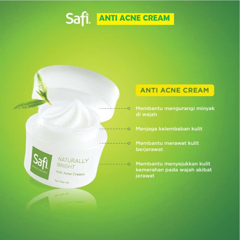 SAFI Naturals Tea Tree Oil Acne Cleanser Acne Toner Anti Acne Cream Natural 20 45 50 100 (KIM)