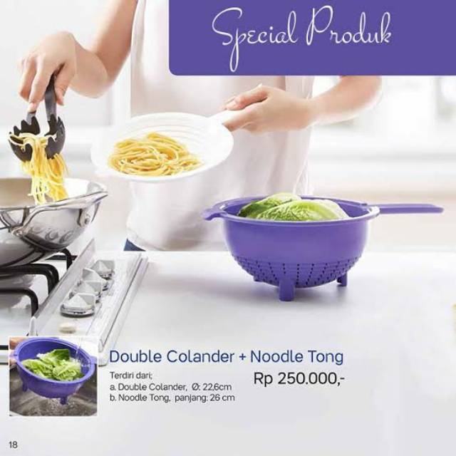 Double Colander + Noodle Tong