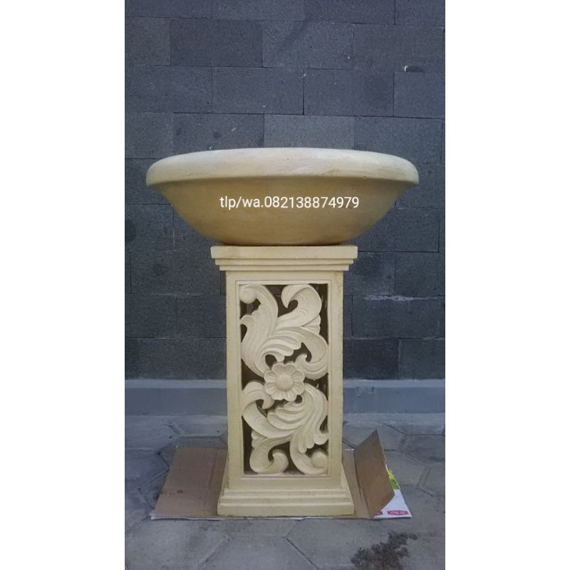 pot bunga batu alam paras jogya