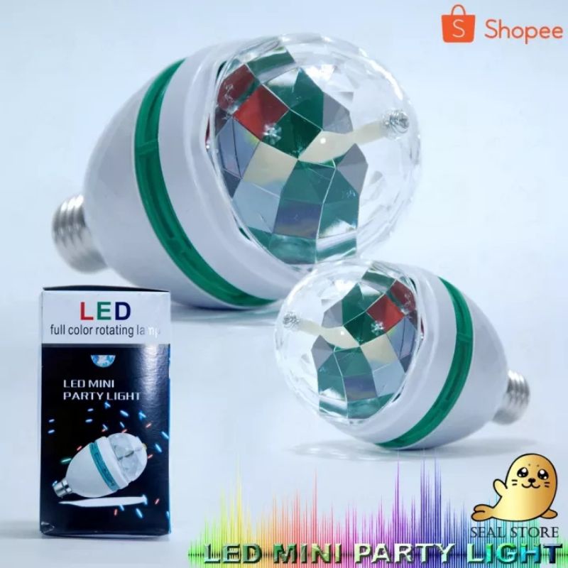 Yazuho Lampu DISKO Putar Disco Full Warna Led putar Colour Rainbow - Putih