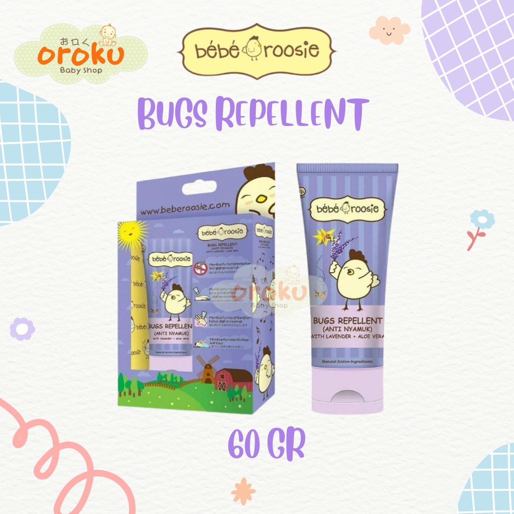 BEBE ROOSIE BUGS REPELLENT 60 GR / BEBE ROOSIE / CREAM ANTI NYAMUK