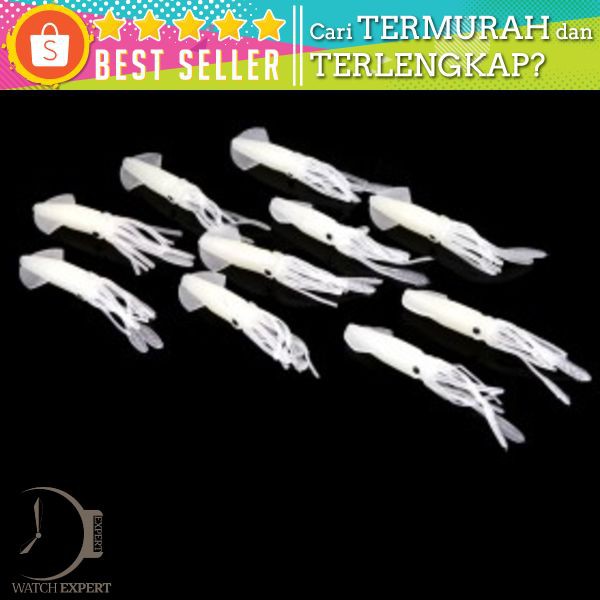 Umpan Pancing Luminous Squid Soft Bait Lure 10 PCS - Putih