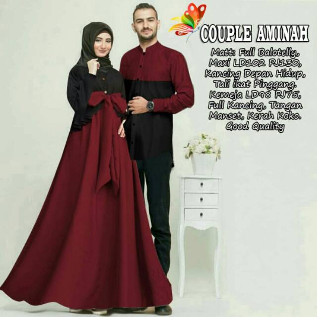 couple muslim / couple polos / cp muslimah / gamis muslim / cp aminah