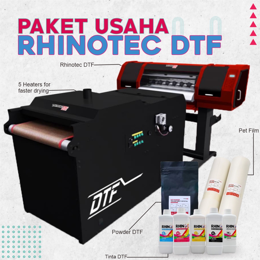 PAKET USAHA DTF LARGE FORMAT/MESIN DTF/PAKET MESIN DTF/SABLON DIGITAL