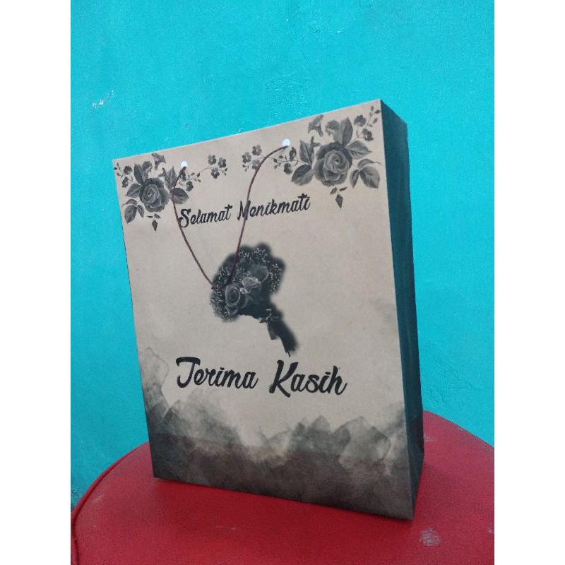 

Paper bag " custom bisa " kantong size besar 25-20-8